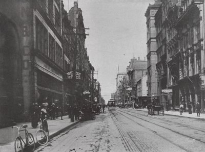 King Street, Toronto (zdjęcie czarno-białe) autorstwa Photographer Canadian