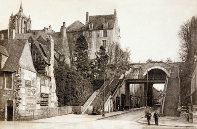 Le Mans, Francja, ok. 1900 (czarno-białe zdjęcie) autorstwa Photographer French