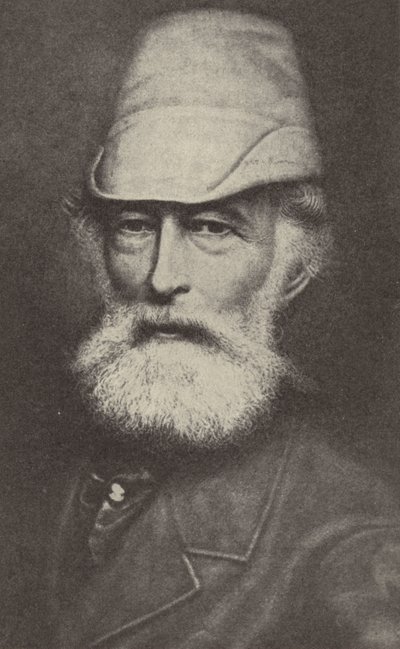 Alfred Krupp, niemiecki przemysłowiec, który założył Zakłady Kruppa w Essen (zdjęcie czarno-białe) autorstwa Photographer German