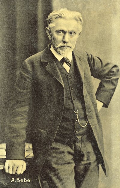 August Bebel, niemiecki polityk socjalistyczny (zdjęcie czarno-białe) autorstwa Photographer German