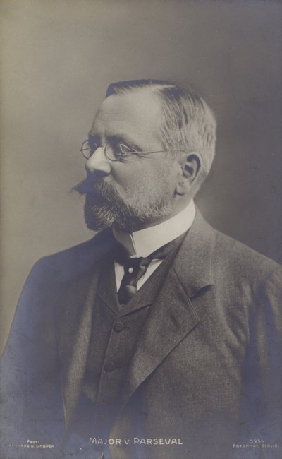 August von Parseval, niemiecki konstruktor sterowców (zdjęcie czarno-białe) autorstwa Photographer German
