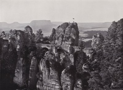 Most Bastei (zdjęcie czarno-białe) autorstwa Photographer German