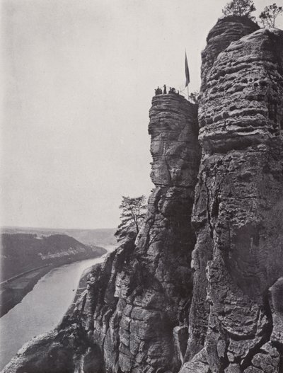 Basteifelsen (zdjęcie czarno-białe) autorstwa Photographer German