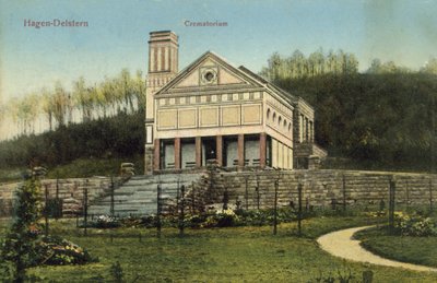 Krematorium, Hagen-Delstern (zdjęcie kolorowe) autorstwa Photographer German