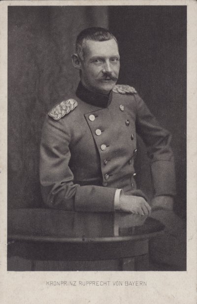 Książę koronny Rupprecht Bawarii, niemiecki dowódca wojskowy I wojny światowej (zdjęcie czarno-białe) autorstwa Photographer German