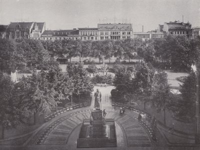 Donhof-Platz (zdjęcie czarno-białe) autorstwa Photographer German
