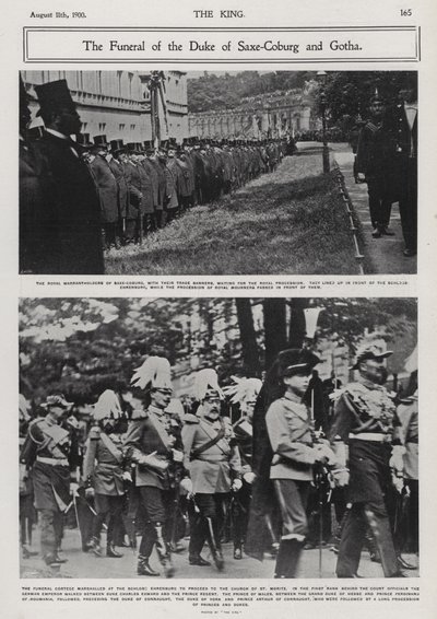 Pogrzeb Alfreda, księcia Sachsen-Coburg i Gotha, drugiego syna królowej Wiktorii i księcia Alberta, Coburg, Niemcy autorstwa Photographer German