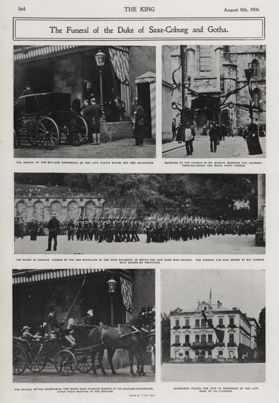 Pogrzeb Alfreda, księcia Sachsen-Coburg i Gotha, drugiego syna królowej Wiktorii i księcia Alberta, Coburg, Niemcy autorstwa Photographer German