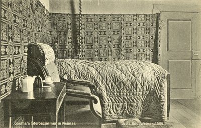 Sala śmierci Goethego, Weimar (kolorowe zdjęcie) autorstwa Photographer German