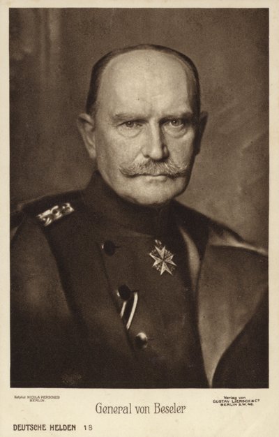 Hans Hartwig von Beseler, niemiecki generał (zdjęcie czarno-białe) autorstwa Photographer German