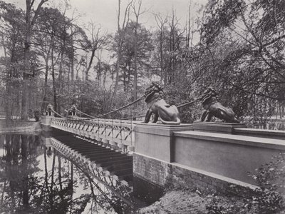 W Tiergarten, Lowenbrucke (zdjęcie czarno-białe) autorstwa Photographer German