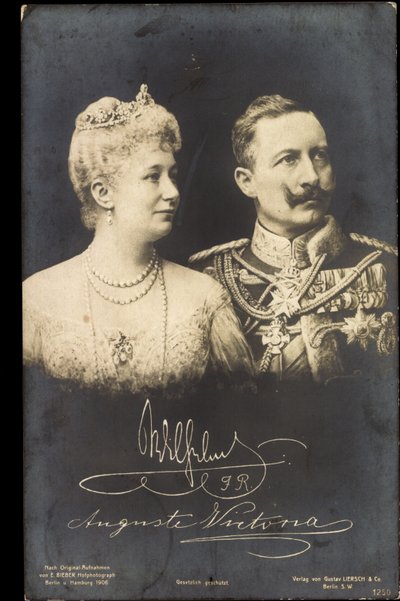 Cesarz Wilhelm II, Augusta Wiktoria, Liersch 1250 autorstwa Photographer German
