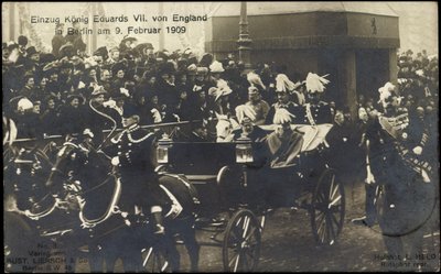 Król Eduard VII przeciwko Anglii w Berlinie, 9 lutego 1909 r. autorstwa Photographer German