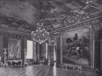 Zamek Królewski, Sala Czerwonego Orła (zdjęcie czarno-białe) autorstwa Photographer German