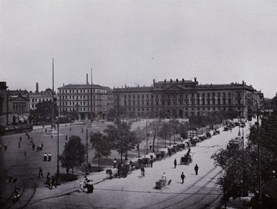 Lipsk: Augustusplatz (zdjęcie czarno-białe) autorstwa Photographer German
