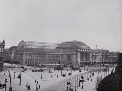 Lipsk: Dworzec Centralny (zdjęcie czarno-białe) autorstwa Photographer German