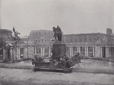Nationaldenkmal Kaiser Wilhelm I (czarno-białe zdjęcie) autorstwa Photographer German