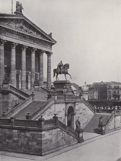 Galeria Narodowa i Pomnik Fryderyka Wilhelma IV (zdjęcie czarno-białe) autorstwa Photographer German