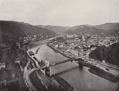 Panorama Decin (zdjęcie czarno-białe) autorstwa Photographer German