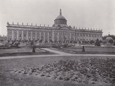 Poczdam, Nowy Pałac (zdjęcie czarno-białe) autorstwa Photographer German