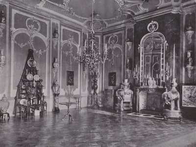 Poczdam, Nowy Pałac, Salon Japoński (zdjęcie czarno-białe) autorstwa Photographer German