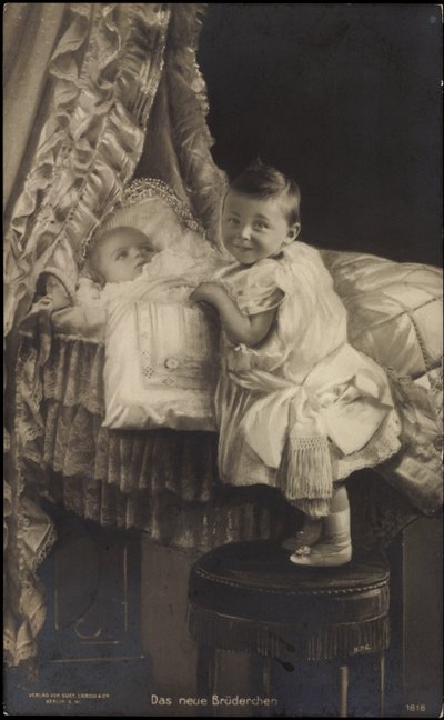 Nowy brat, Wilhelm Pruski z bratem autorstwa Photographer German