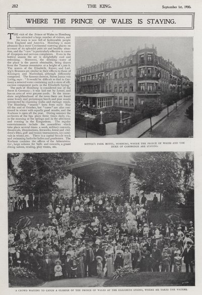 Wizyta księcia Walii i księcia Cambridge w uzdrowisku Bad Homburg w Niemczech autorstwa Photographer German