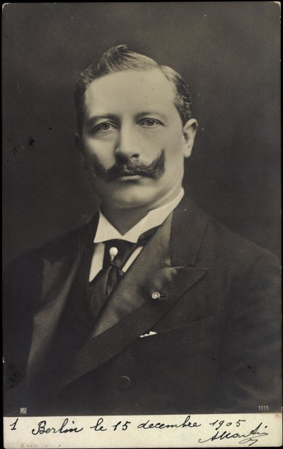 Młody cesarz Wilhelm II, portret, wąsy, RPH autorstwa Photographer German
