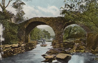 Irlandia Południowa: The Old Weir Bridge (strzelanie do Rapids), Killarney (kolorowe zdjęcie) autorstwa Photographer Irish