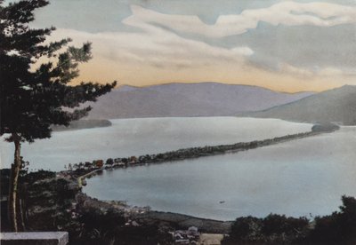 Japonia, ok. 1912: Amano-Hashidate jedna z trzech najbardziej znanych scen w Japonii; Około 80 mil od Kioto (zdjęcie) autorstwa Photographer Japanese