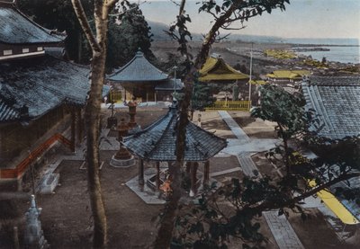 Japonia, ok. 1912: Miidera, jeden z 8 widoków Ohmi, niedaleko Kioto (zdjęcie) autorstwa Photographer Japanese