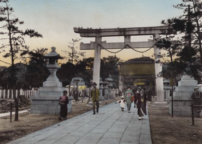 Japonia, ok. 1912: Sanktuarium Nanko, Kobe (zdjęcie) autorstwa Photographer Japanese