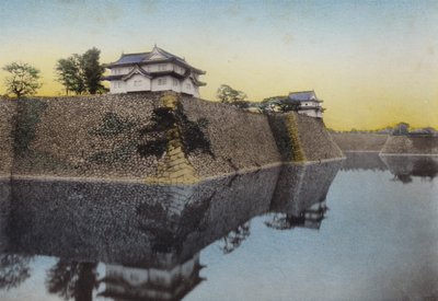 Japonia, ok. 1912: Zamek w Osace zbudowany w 1583 roku przez Hideyoshi (zdjęcie) autorstwa Photographer Japanese