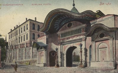 Sublime Porte, Konstantynopol (zdjęcie kolorowe) autorstwa Photographer Turkish