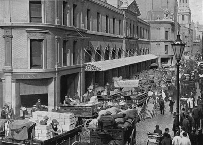 Targ Billingsgate, City of London, ok. 1900 1911 r. autorstwa Pictorial Agency