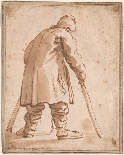 Karykatura mężczyzny, o którym mówi się, że jest Pietro da Cortona autorstwa Pier Francesco Mola
