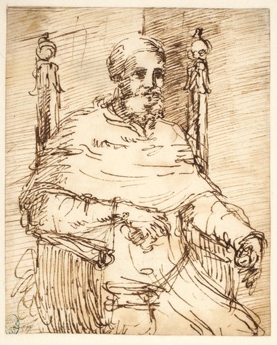 Portret papieża Juliusza II wg Rafaela autorstwa Pier Francesco Mola