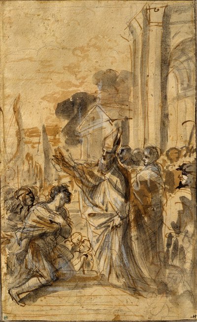 Die Predigt des Hl. Barnabas autorstwa Pier Francesco Mola