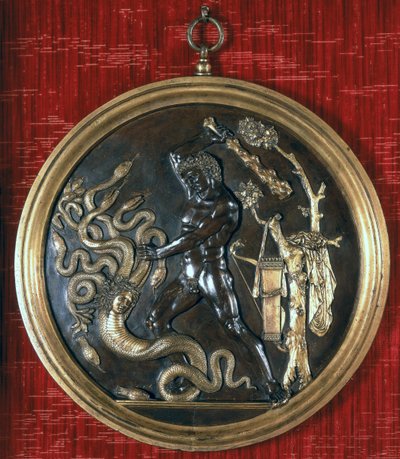 Herkules i Hydra, 1490 (brąz) autorstwa Pier Jacopo Alari Bonacolsi