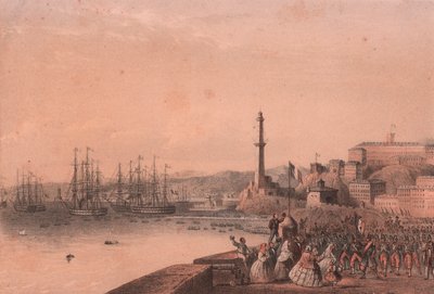 Lądowanie wojsk francuskich w Genui, Liguria autorstwa Blaise Nicolas Le Sueur