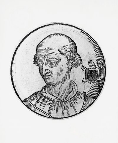 Portret Benedykta VIII (Theophylactus III of Tusculum, ok. 980-1024) autorstwa Blaise Nicolas Le Sueur