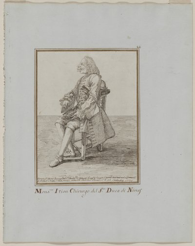 Monsieur Ition Chirurg sre. Książę Nivers, 1749. autorstwa Pier Leone Ghezzi