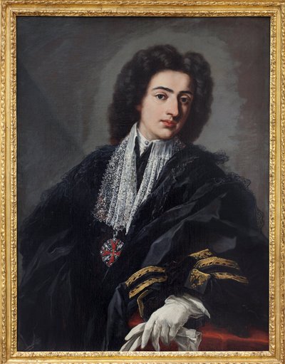 Portret Carlo Albaniego. Obraz Pier Leone Ghezzi (1674-1755), olej na płótnie, ok. 1708 r. We włoskim XVIII wieku. Staatsgalerie, Stuttgart (Niemcy). autorstwa Pier Leone Ghezzi
