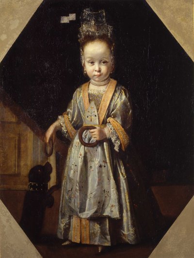 Portret dziewczynki ze szczeniakiem autorstwa Pierfrancesco Cittadini