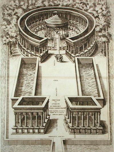 Woliera Varro, z „Roma Verus et Nuova”, J. Laurus, opublikowana 1614 (rycina) autorstwa Piero (after) Ligorio
