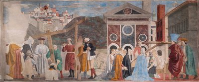 Znalezienie trzech krzyży i weryfikacja krzyża, z Opowieści o prawdziwym krzyżu (fresk) autorstwa Piero della Francesca