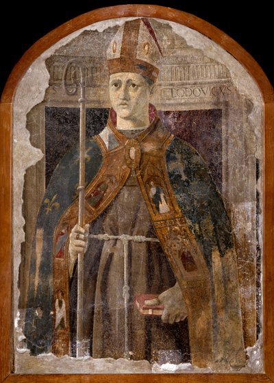 San Ludovico di Tolosa (Louis of Anjou lub Saint Louis of Toulouse autorstwa Piero della Francesca