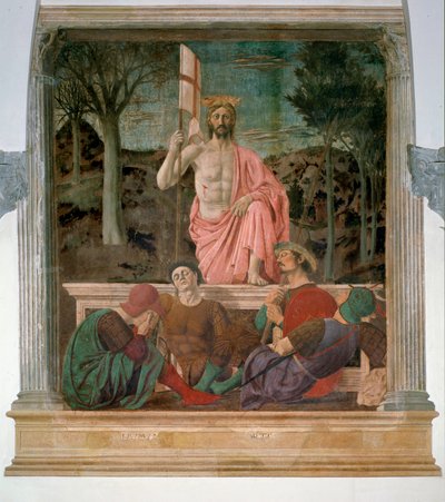 Zmartwychwstanie Chrystusa - Fresco autorstwa Piero della Francesca