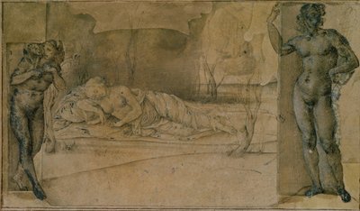 Ariadna opuszczona (ołówek) autorstwa Piero di Cosimo