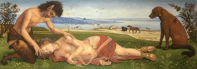 Satyr opłakuje nimfę. Około 1495 autorstwa Piero di Cosimo
